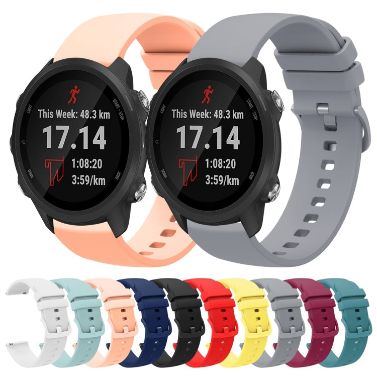 Cinturino in silicone morbido tinta unita da 20 mm, For Garmin Forerunner 245 Music, For Garmin Forerunner 645