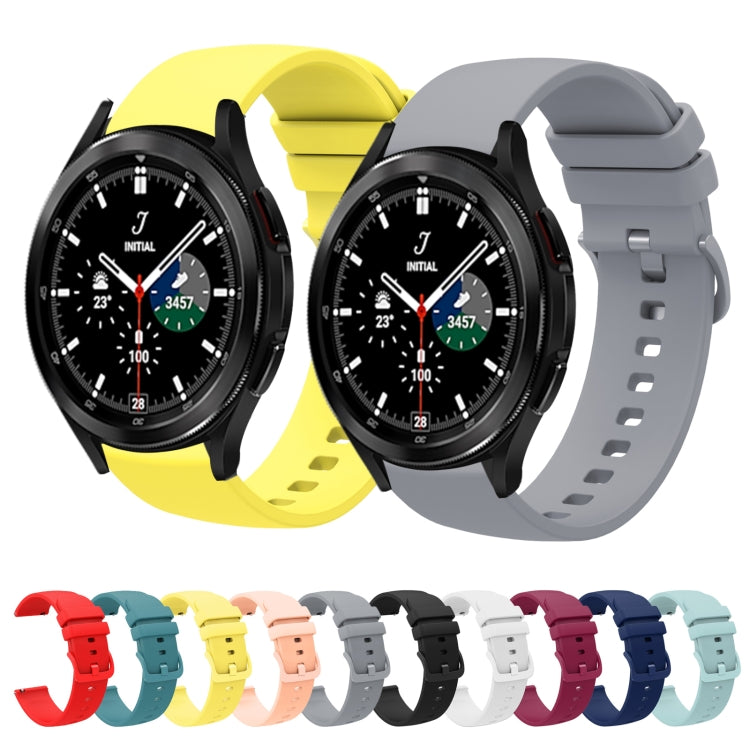 Cinturino in silicone morbido tinta unita da 20 mm, For Samsung  Galaxy Watch 4 Classic 46mm, For Samsung Galaxy Watch3 41mm