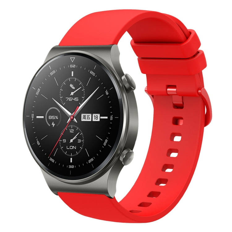 Cinturino in silicone morbido tinta unita da 22 mm, For Huawei Watch 3 Pro, For Huawei GT2 Pro