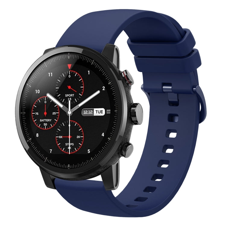 Cinturino in silicone morbido tinta unita da 22 mm, For Amazfit 2 Stratos