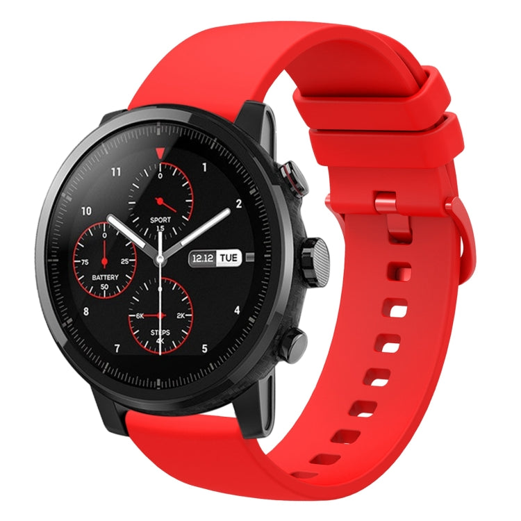 Cinturino in silicone morbido tinta unita da 22 mm, For Amazfit 2 Stratos
