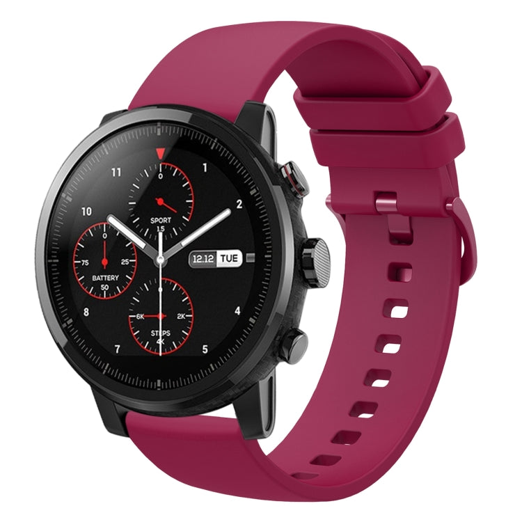 Cinturino in silicone morbido tinta unita da 22 mm, For Amazfit 2 Stratos