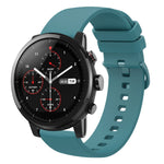Cinturino in silicone morbido tinta unita da 22 mm, For Amazfit 2 Stratos
