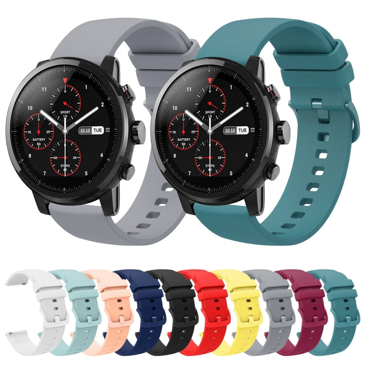 Cinturino in silicone morbido tinta unita da 22 mm, For Amazfit 2 Stratos