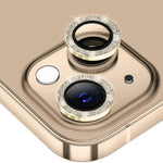 ENKAY Pellicola in vetro temperato con lente posteriore glitterata in lega di alluminio per iPhone 13/13 mini, For iPhone 13