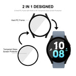 Per Samsung Galaxy Watch5 44mm ENKAY Hat-Prince Cornice per PC a copertura totale + Custodia in vetro temperato 9H