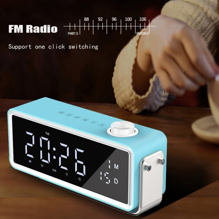 AEC K5 Mirror Alarm Clock Altoparlanti Bluetooth con supporto luce LED TF / FM