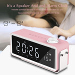 AEC K5 Mirror Alarm Clock Altoparlanti Bluetooth con supporto luce LED TF / FM
