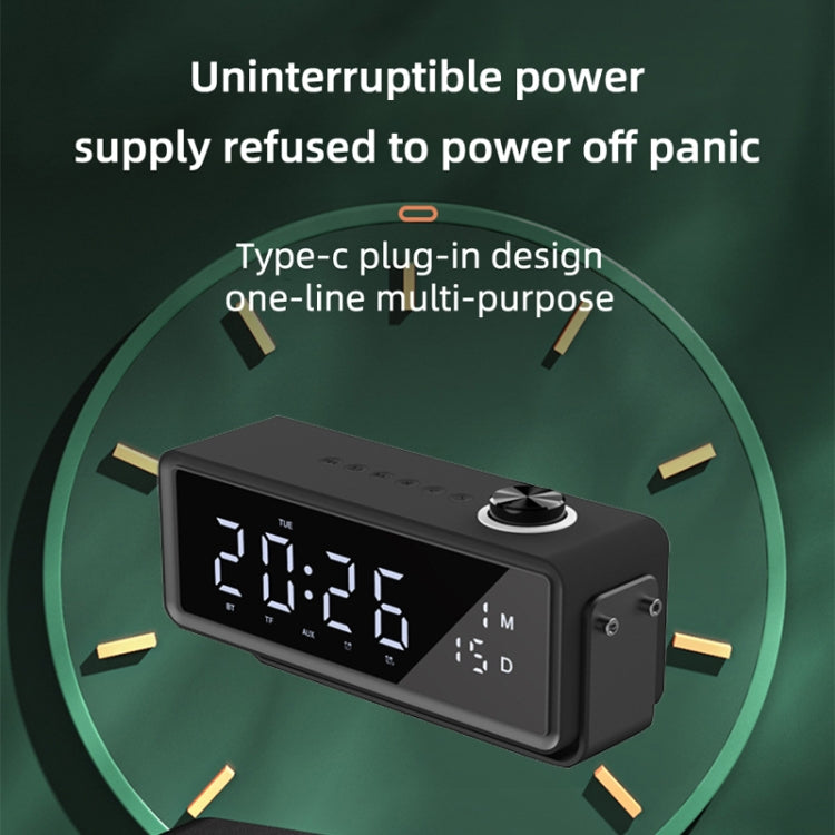 AEC K5 Mirror Alarm Clock Altoparlanti Bluetooth con supporto luce LED TF / FM