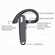 Auricolare Bluetooth K50 con gancio per orecchio