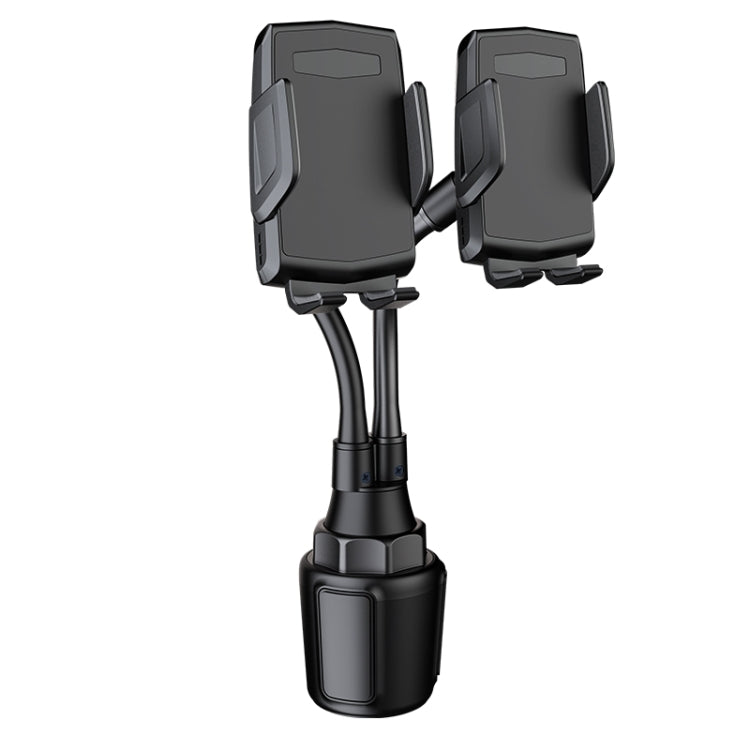 A080 + X908 Staffa per culla regolabile con doppio supporto per telefono cellulare per tazza da auto, A080+X908