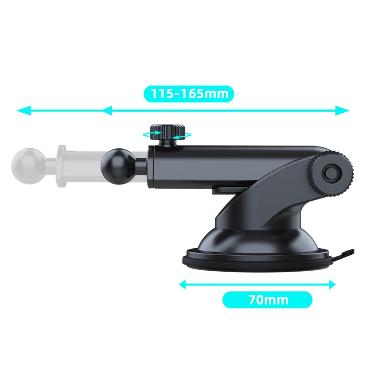A190+X33 Supporto per telefono per auto Supporto per cruscotto Supporto a ventosa telescopico con braccio lungo, A190+X33