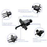 A190+X158 Supporto per telefono da auto con mini gancio per bocchetta dell'aria, A190+X158