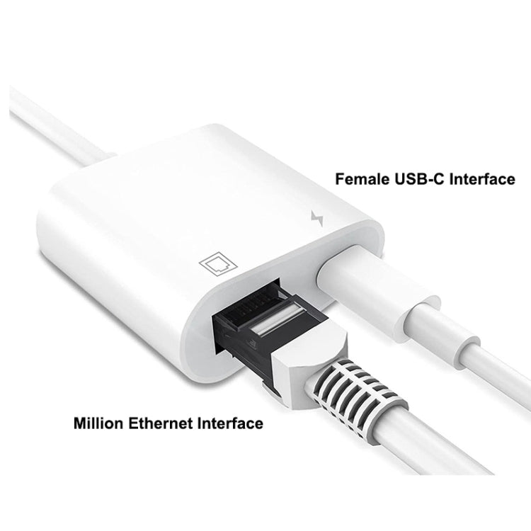 ENKAY Hat-Prince 2 in 1 Rete LAN Ethernet RJ45, Type-C, 8 Pin