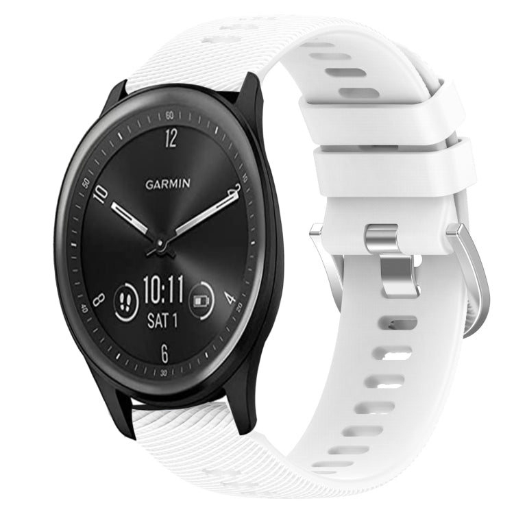 Cinturino in silicone morbido tinta unita da 20 mm, For Garmin Vivomove Sport, For Garmin Venu 2 Plus
