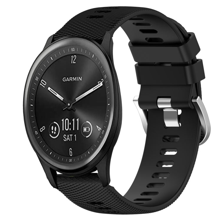 Cinturino in silicone morbido tinta unita da 20 mm, For Garmin Vivomove Sport, For Garmin Venu 2 Plus