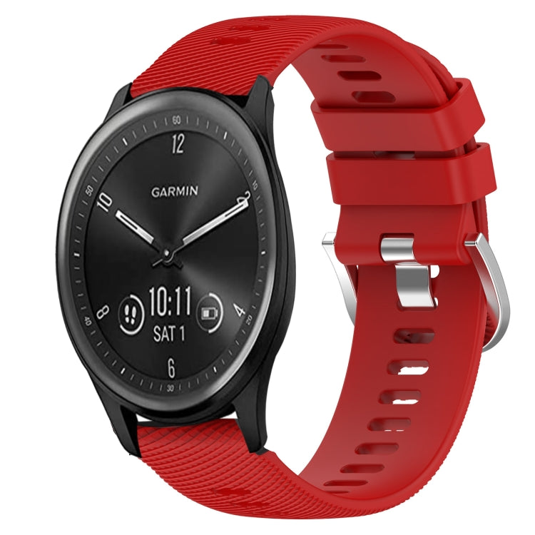 Cinturino in silicone morbido tinta unita da 20 mm, For Garmin Vivomove Sport, For Garmin Venu 2 Plus