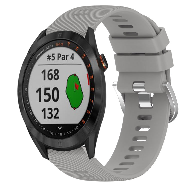 Cinturino in silicone morbido tinta unita da 20 mm, For Garmin Approach S40, For Garmin Forerunner 158