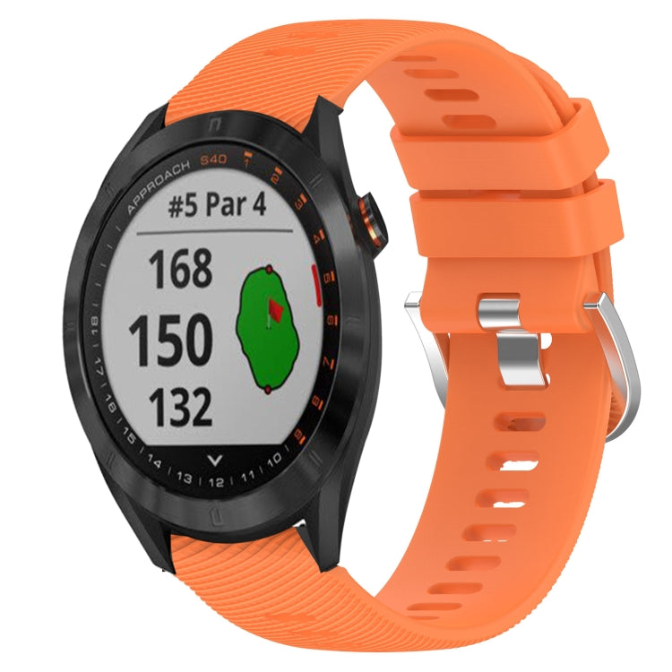 Cinturino in silicone morbido tinta unita da 20 mm, For Garmin Approach S40, For Garmin Forerunner 158