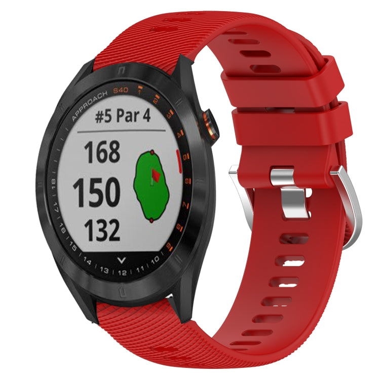 Cinturino in silicone morbido tinta unita da 20 mm, For Garmin Approach S40, For Garmin Forerunner 158