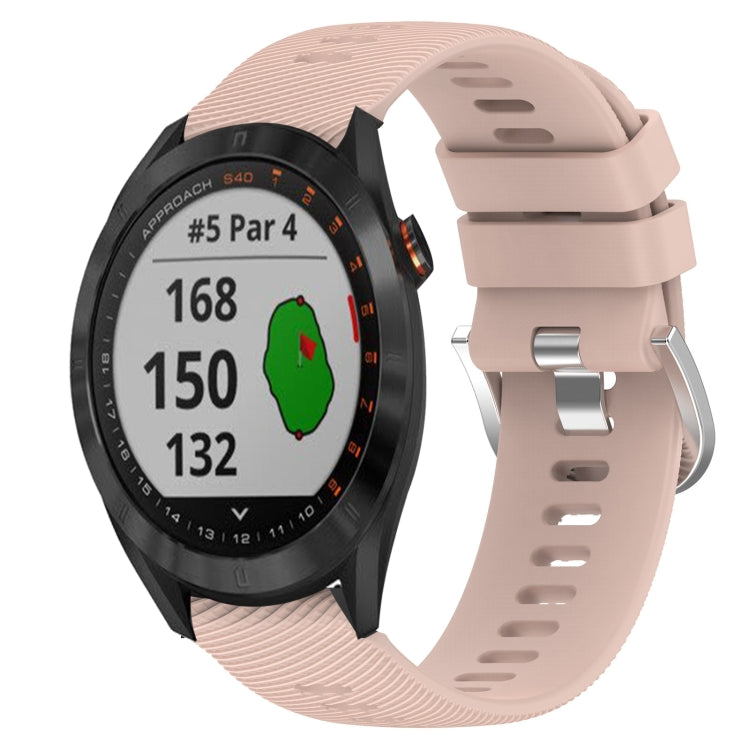 Cinturino in silicone morbido tinta unita da 20 mm, For Garmin Approach S40, For Garmin Forerunner 158