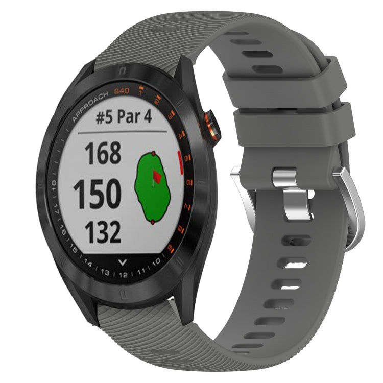 Cinturino in silicone morbido tinta unita da 20 mm, For Garmin Approach S40, For Garmin Forerunner 158