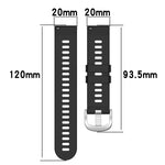 Cinturino in silicone morbido tinta unita da 20 mm, For Garmin Forerunner 55, For Garmin Venu