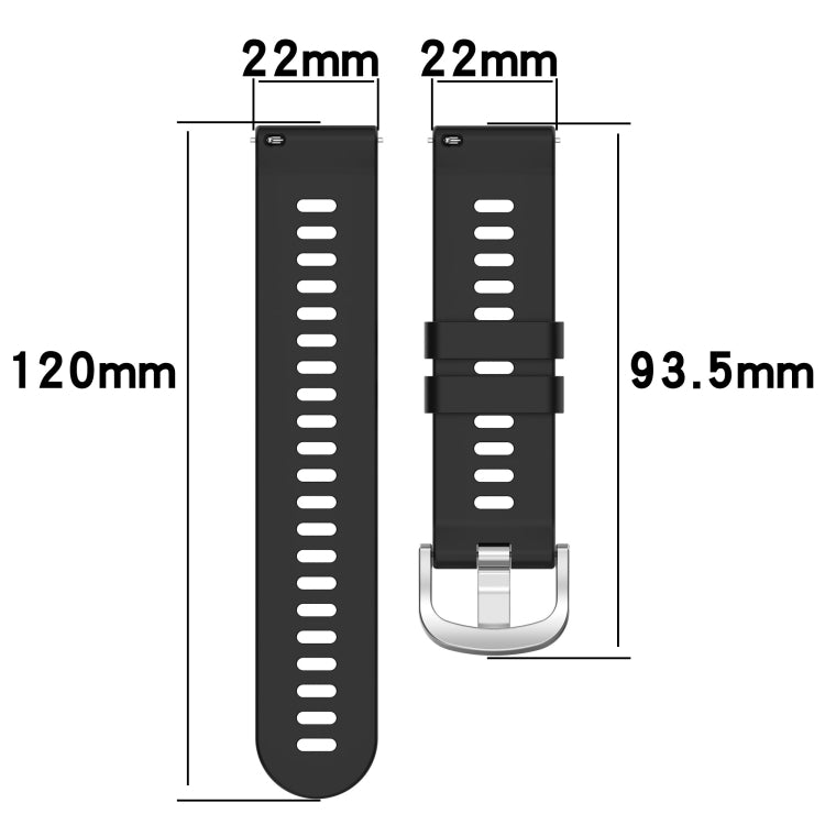 Cinturino in silicone morbido tinta unita da 22 mm, For Samsung Gear S3 Classic, For Samsung Gear S3 Frontier