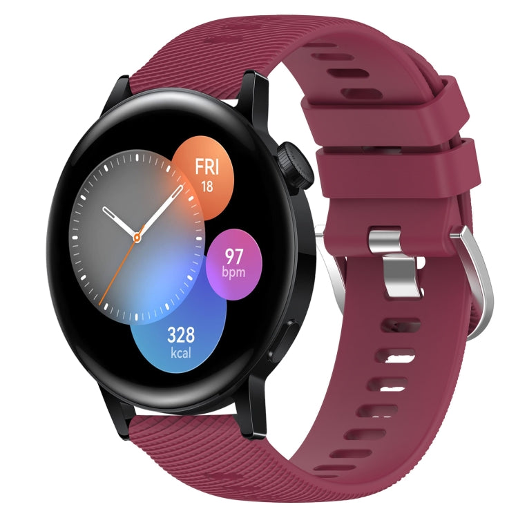 Cinturino in silicone morbido tinta unita da 22 mm, For Huawei Watch GT Runner, For Huawei Watch 3