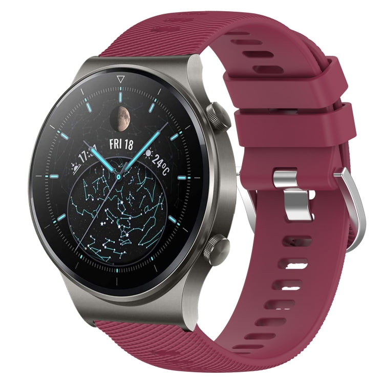 Cinturino in silicone morbido tinta unita da 22 mm, For Huawei Watch 3 Pro, For Huawei GT2 Pro