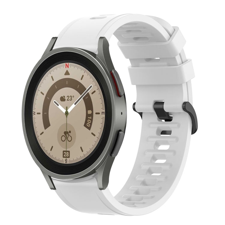 Cinturino in silicone morbido tinta unita da 20 mm, For Samsung Galaxy Watch 5 Pro 45mm, For Samsung Galaxy Watch 4 44mm