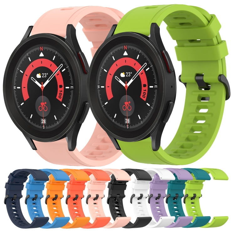 Cinturino in silicone morbido tinta unita da 20 mm, For Samsung Galaxy Watch 5 Pro 45mm, For Samsung Galaxy Watch 4 44mm