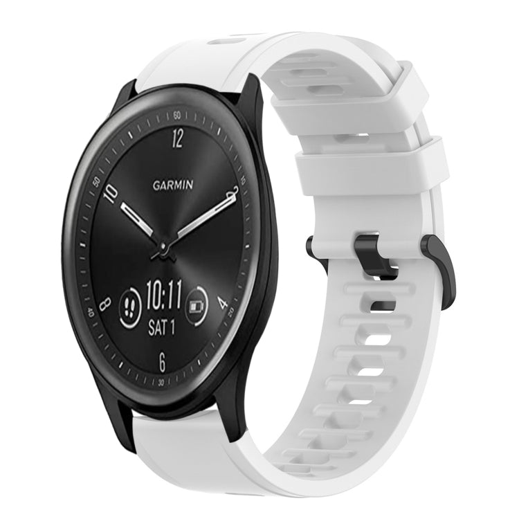 Cinturino in silicone morbido tinta unita da 20 mm, For Garmin Vivomove Sport, For Garmin Venu 2 Plus