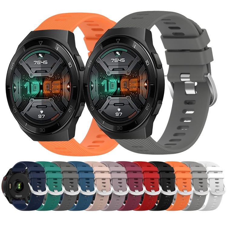 Cinturino in silicone morbido tinta unita da 22 mm, For Huawei Watch GT 2E, For Huawei GT2 46mm