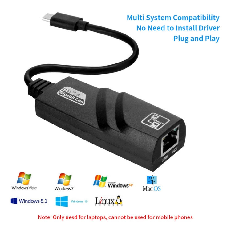 Adattatore USB-C a RJ45 Ethernet 1000 Mbps JSM