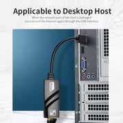 Cavo di rete adattatore JSM 10/100 Mbps da USB 3.0 a RJ45 Ethernet, JSM 10 / 100 Mbps USB 3.0