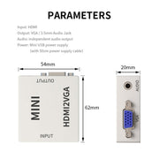 Adattatore convertitore digitale audio video JSM Mini Size HD 1080P da HDMI a VGA, HDMI to VGA