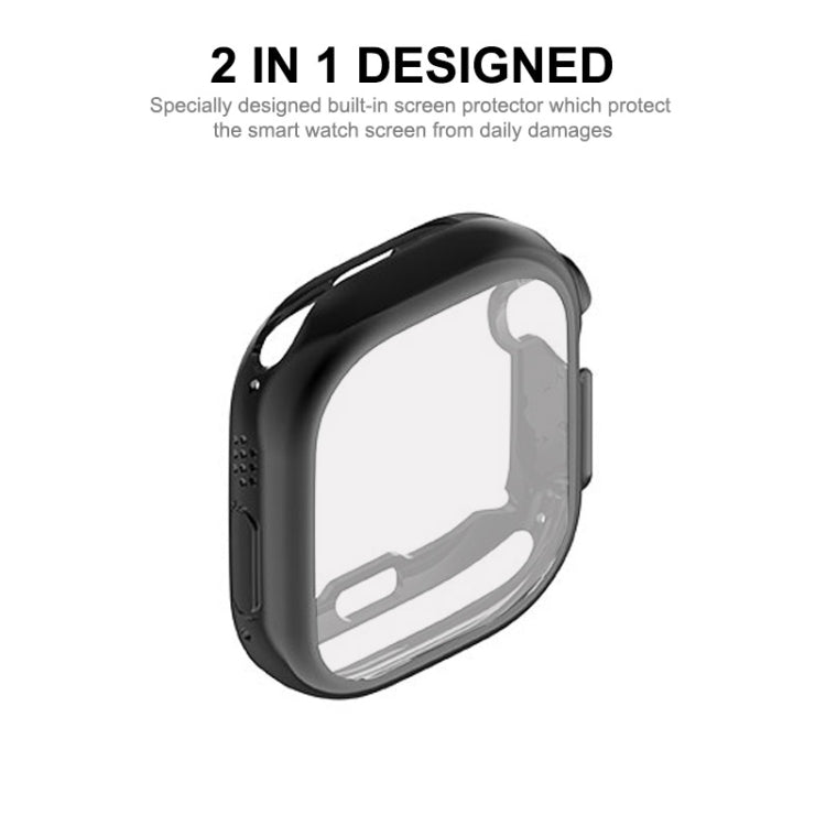 Custodia in TPU trasparente ENKAY con pellicola per schermo per Apple Watch Ultra 49mm