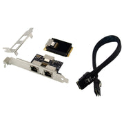 ST7242 Mini PCIE doppia scheda di interfaccia di rete Gigabit Ethernet RJ45 NHI350AM2, Dual RJ45