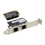 ST7242 Mini PCIE doppia scheda di interfaccia di rete Gigabit Ethernet RJ45 NHI350AM2, Dual RJ45