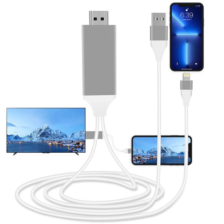 Cavo adattatore 1080P da 8 pin a HDMI da 2 m, compatibile con adattatore da iPhone a HDMI,, 8 Pin