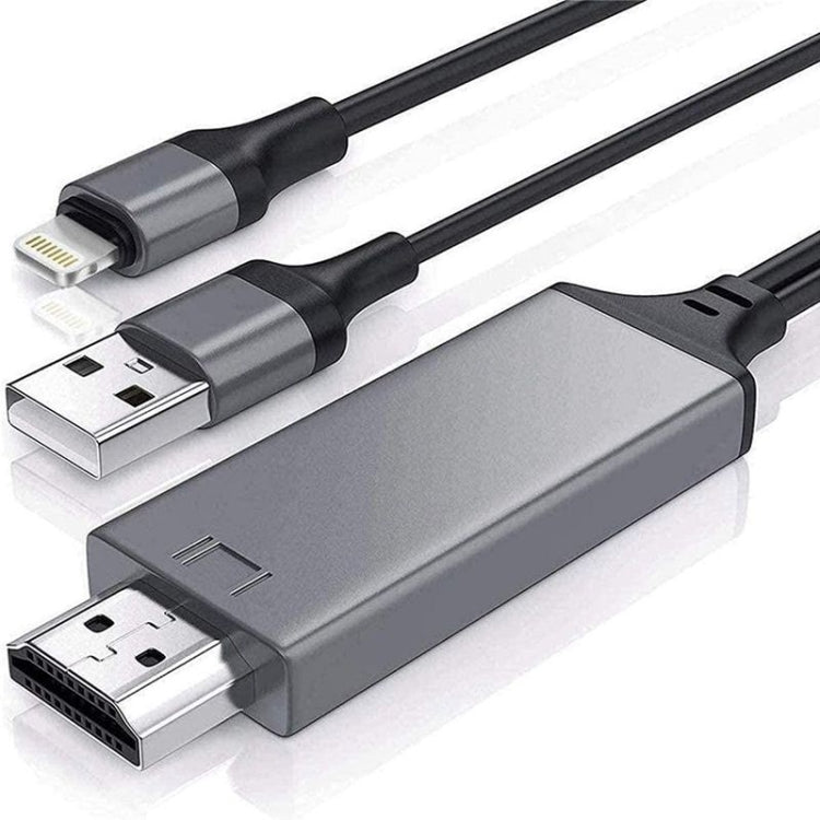 Cavo adattatore 1080P da 8 pin a HDMI da 2 m, compatibile con adattatore da iPhone a HDMI,, 8 Pin