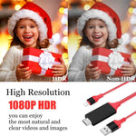 Cavo adattatore 1080P da 8 pin a HDMI da 2 m, compatibile con adattatore da iPhone a HDMI,, 8 Pin