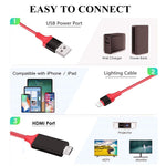 Cavo adattatore 1080P da 8 pin a HDMI da 2 m, compatibile con adattatore da iPhone a HDMI,, 8 Pin
