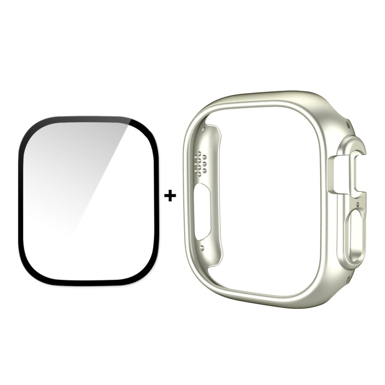 Per Apple Watch Ultra 49mm ENKAY Custodia per PC 2 in 1 + Pellicola in vetro temperato 9H a copertura totale