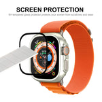 Per Apple Watch Ultra 49mm ENKAY Custodia per PC 2 in 1 + Pellicola in vetro temperato 9H a copertura totale