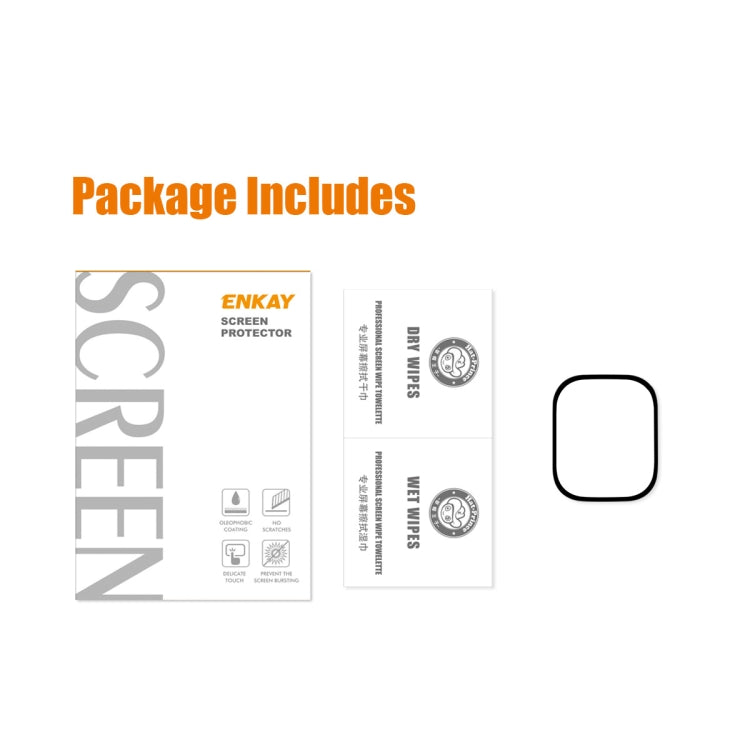 Per Apple Watch Ultra 49mm ENKAY 9H Full Cover Pellicola per orologio in vetro temperato, 1pcs, 2pcs, 5pcs, 10pcs