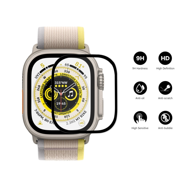 Per Apple Watch Ultra 49mm ENKAY 9H Full Cover Pellicola per orologio in vetro temperato, 1pcs, 2pcs, 5pcs, 10pcs