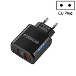 Caricabatteria per telefono cellulare USB QC3.0 a doppia porta da 36 W. Doppia uscita da 18 W, spina europea, EU Plug