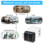 Caricabatterie USB QC3.0 doppia porta 36W con cavo Micro USB